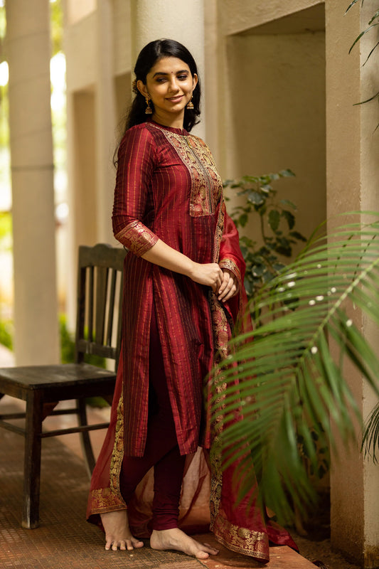 Mul Chanderi Kurti
